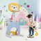 3-in-1 Triangular Kids Basketball Hoop Sports Set with 5 Adjustable Height Levels
